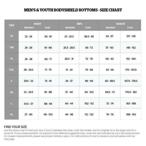 201920Size20Chart MY20BS20Bottoms