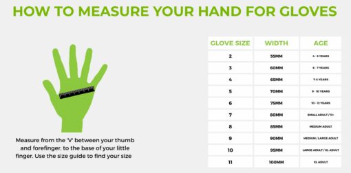 Goalkeeper Gloves Gloveglu Glove Chart