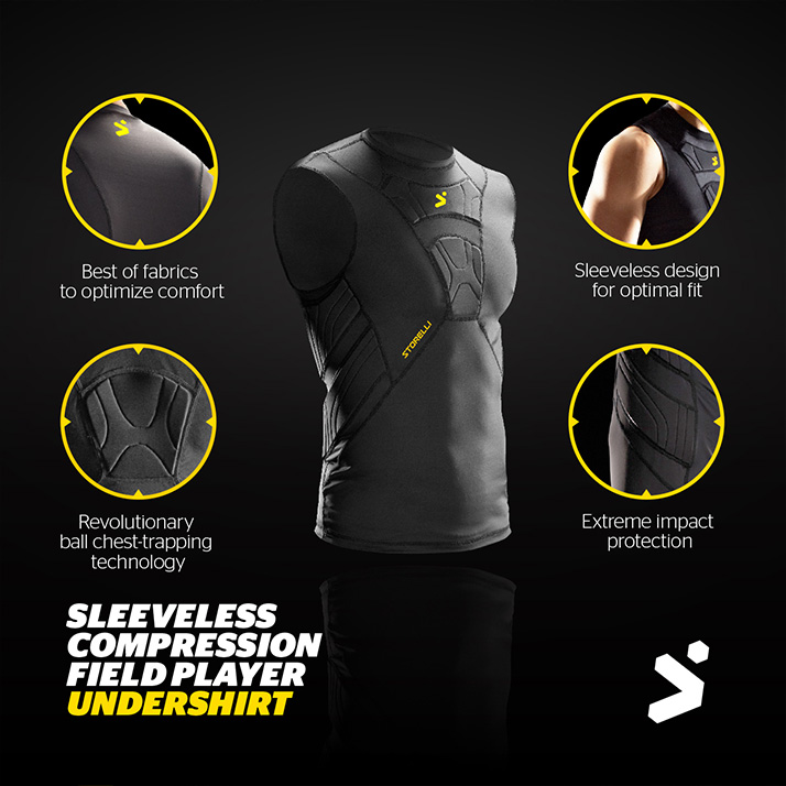 Sleeveless Undershirt by Storelli - Black - Last Line Sports Australia